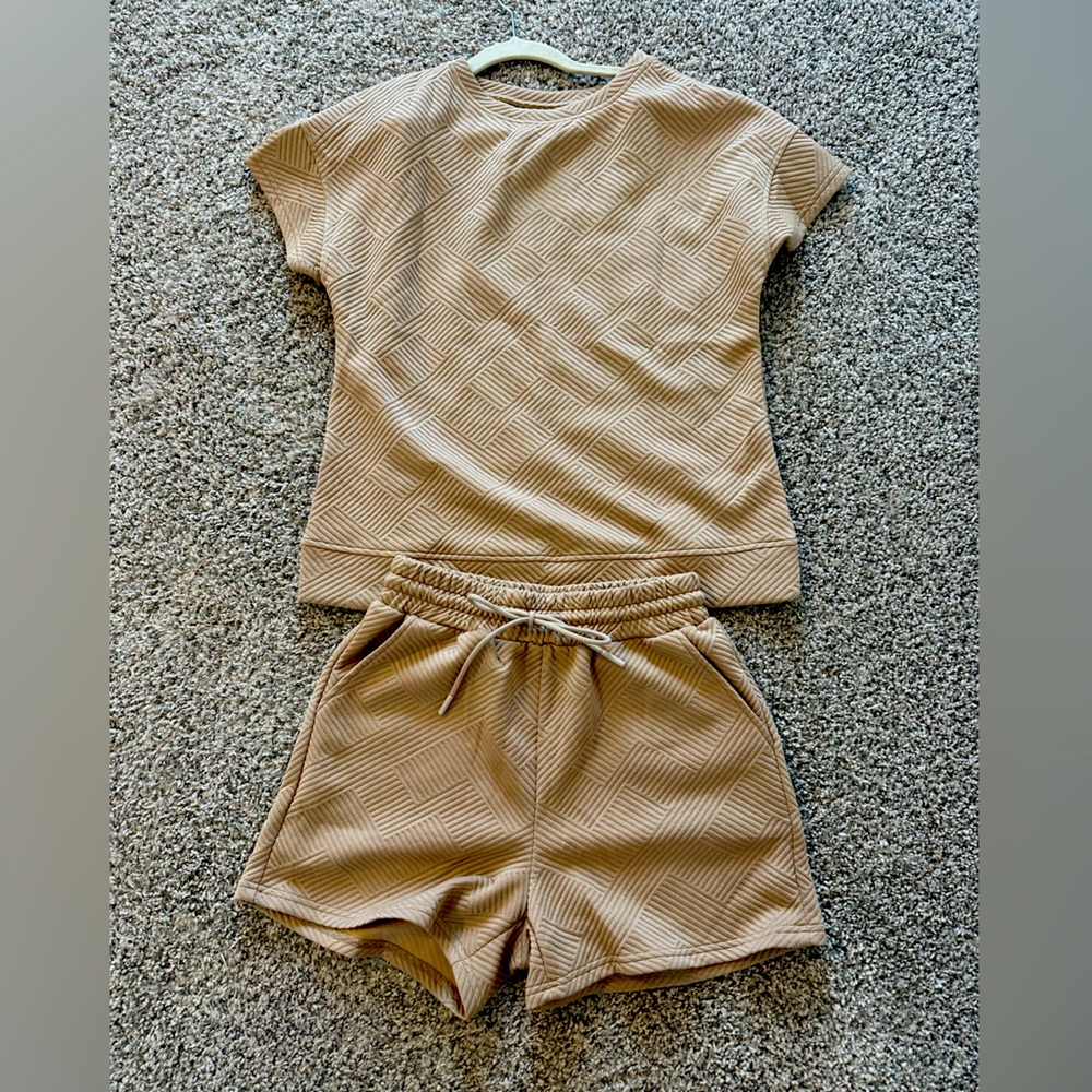 Amazon tan short set